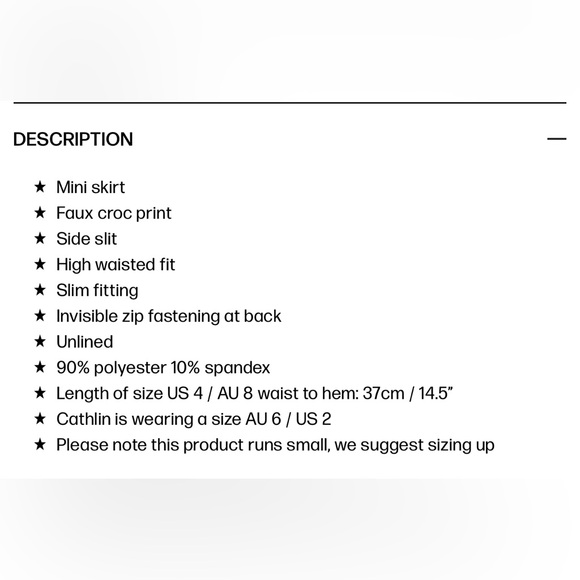 Motel rocks brown croc skirt - Picture 4 of 7